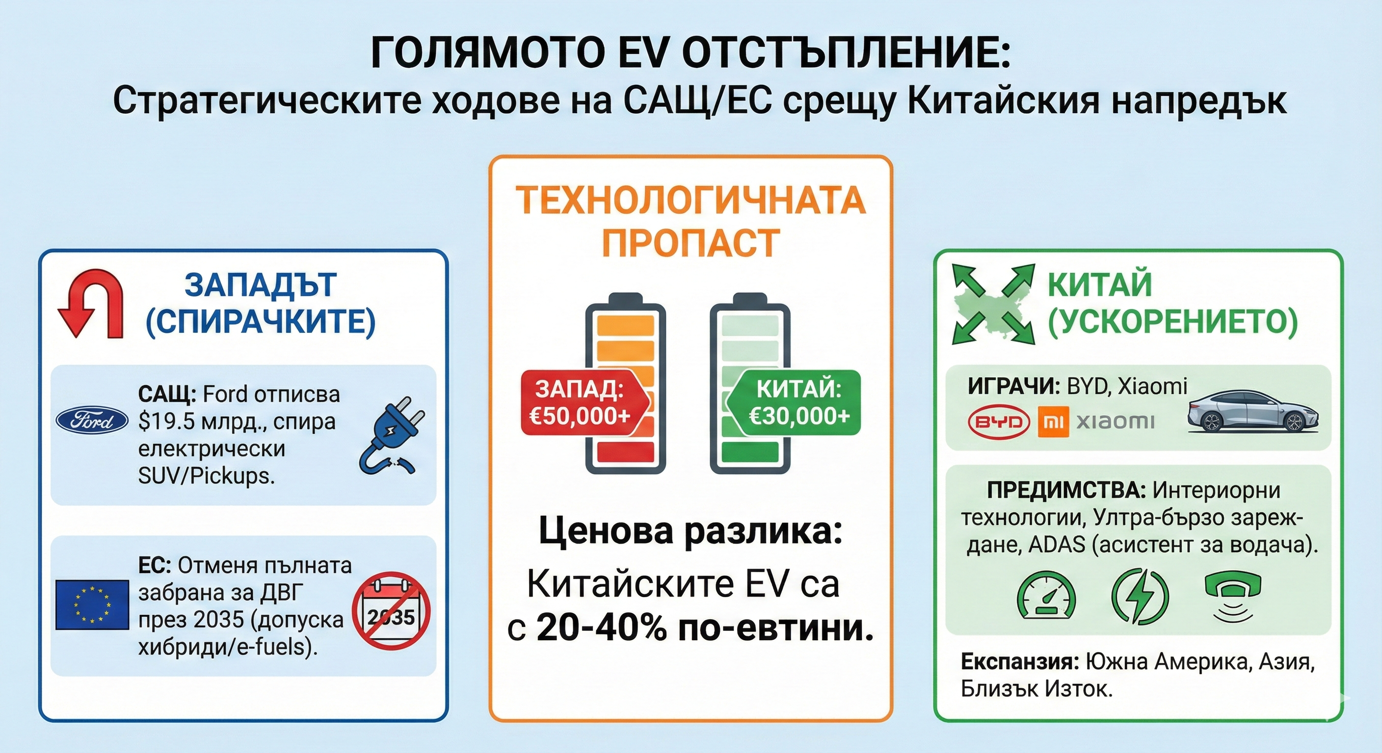Рядко се случва геополитически и индустриален блок да развее бялото
